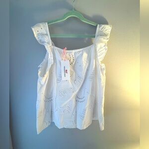 Vineyard Vines White Coastal Top Children size Large (14).
